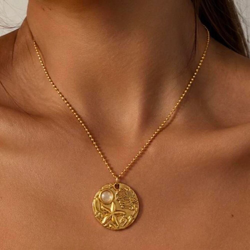 ocean treasure coin necklace D111